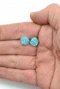 Tiny Roses Ceramic Studs